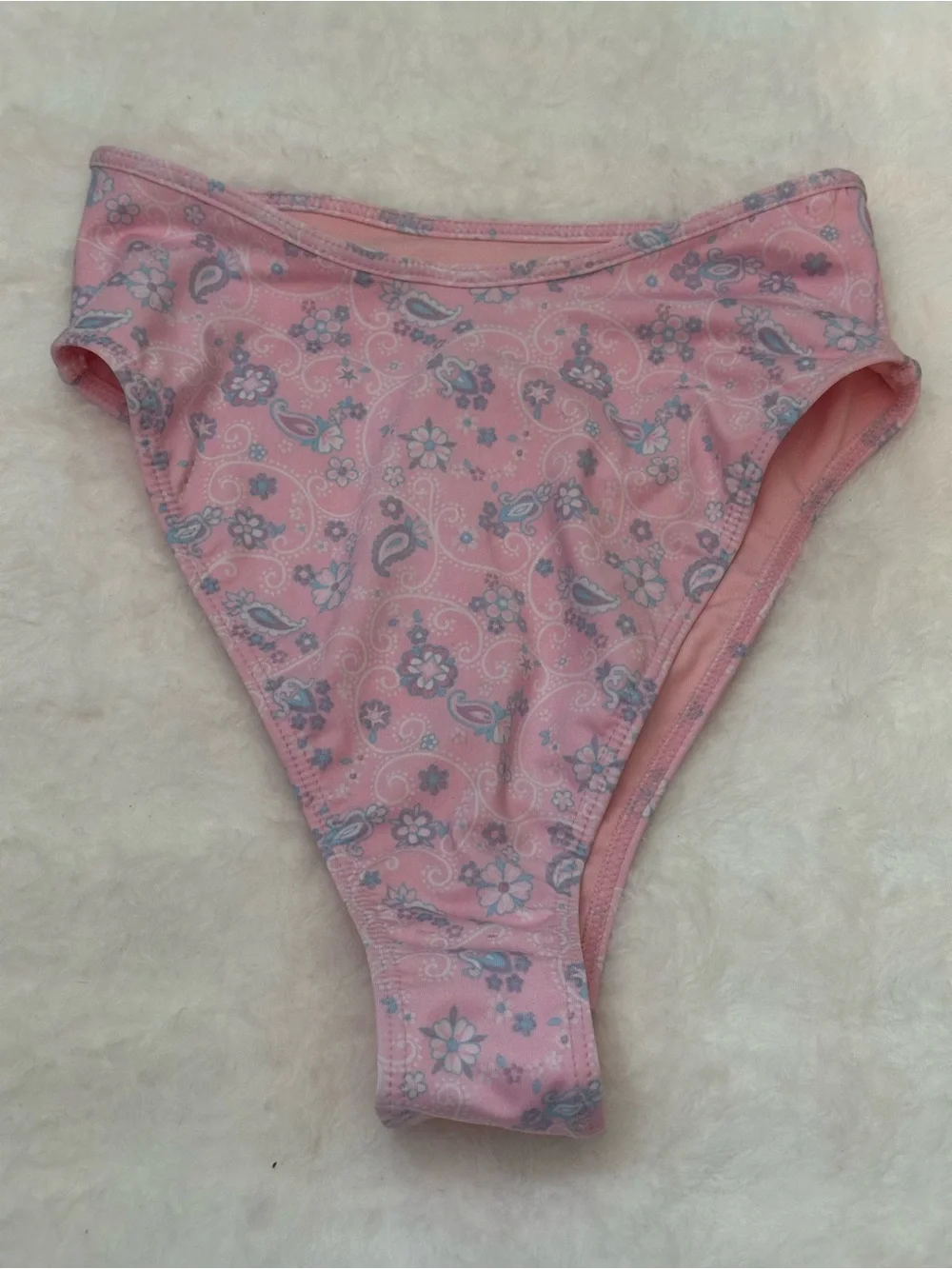 New! Frankie's Bikinis x VS Pink Paisley High-Cut Bikini Bottoms 39067